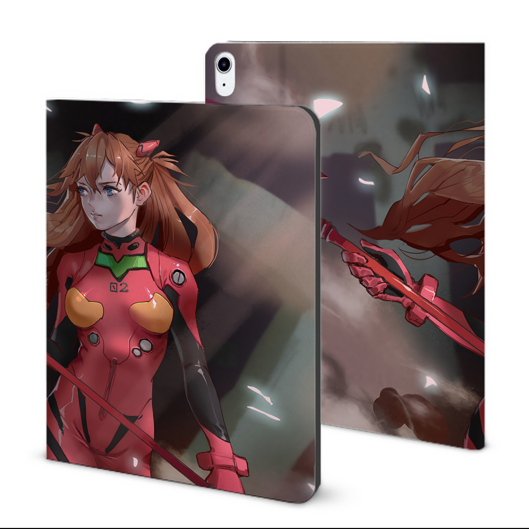 （画像用） EVA 新世紀エヴァンゲリオン IPad ケース ブック型 PUレザー TPU 耐衝撃 軽量 薄型 ペン収納なし 全面保護 IPad 各モデル対応